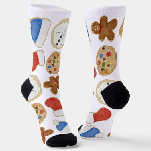 Süße Torte Weihnachtsplätzchen Crew Socken (Gewinkelt)