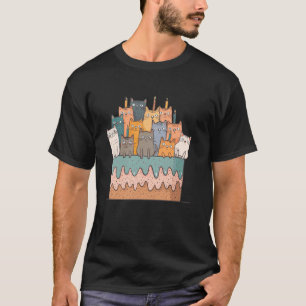 Süße Torte zum Geburtstag Kitten Liebhaber Süßigke T-Shirt