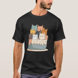 Süße Torte zum Geburtstag Kitten Liebhaber Süßigke T-Shirt