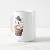 Süße Tortenhexen-Kitty Kaffeetasse (Vorderseite Links)