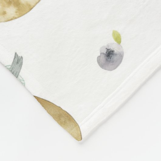 Süsse-TorteWatercolorsloth-Muster Fleecedecke (Ecke)