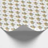 Süsse-TorteWatercolorsloth-Muster Geschenkpapier (Ecke)