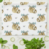 Süsse-TorteWatercolorsloth-Muster Geschirrtuch (Gefaltet)