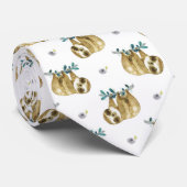 Süsse-TorteWatercolorsloth-Muster Krawatte (Gerollt)