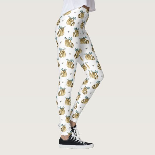 Süsse-TorteWatercolorsloth-Muster Leggings (Rechts)