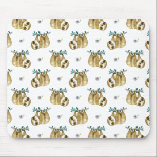 Süsse-TorteWatercolorsloth-Muster Mousepad