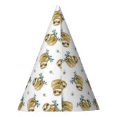 Süsse-TorteWatercolorsloth-Muster Partyhütchen (Rückseite)