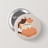 Süße Tortie-Katze Button (Vorne & Hinten)