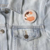 Süße Tortie-Katze Button (Beispiel)