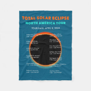 Süße totale Sonnenfinsternis 8. April Fleecedecke