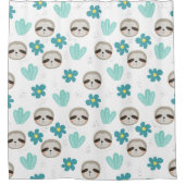 Süße Trägheits-Blumenmuster Duschvorhang (Vorderseite)