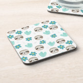 Süße Trägheits-Blumenmuster Getränkeuntersetzer (Linke Seite)