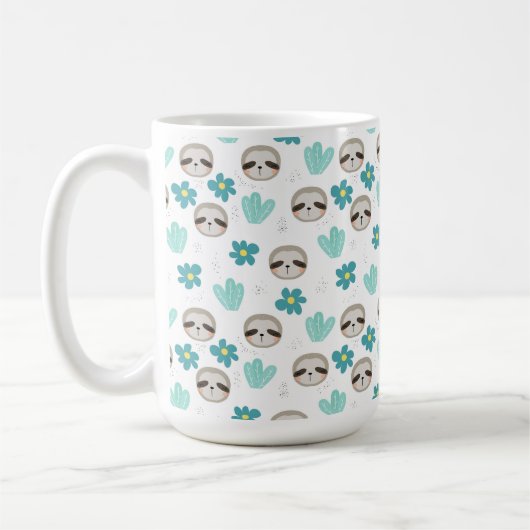 Süße Trägheits-Blumenmuster Kaffeetasse (Links)