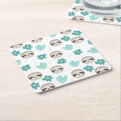 Süße Trägheits-Blumenmuster Rechteckiger Pappuntersetzer (angewinkelt)