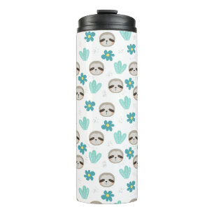 Süße Trägheits-Blumenmuster Thermosbecher