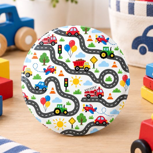 Süße Transport-Autos Junge 1. Geburtstag Button
