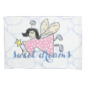 Süße Traum-Engel im Rosa Kissenbezug (Vorderseite)