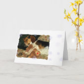 Süße Traum-schläfriger Snoopy Beagle mit Karte (Gelbe Blume)