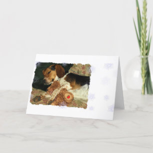 Süße Traum-schläfriger Snoopy Beagle mit Karte