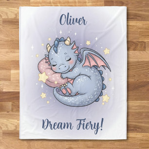 Süße Träume Baby-Drache Fleecedecke