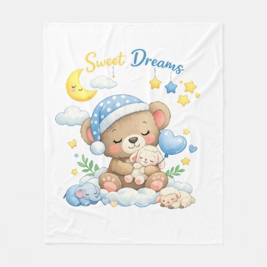 Süße Träume Babydecke Fleecedecke (Vorderseite)
