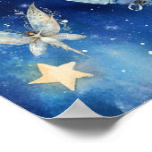 Süße Träume Blau Astronaut Teddy Kinderzimmer Post Poster (Ecke)