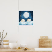 Süße Träume Blau Nachthimmel-Nursery Poster (Küche)