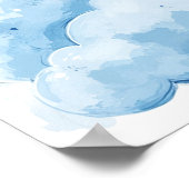 Süße Träume Blau Nachthimmel-Nursery Poster (Ecke)