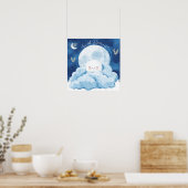 Süße Träume Blau Nachthimmel-Nursery Poster (Küche)