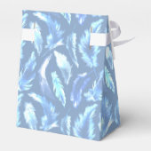 süße Träume - cyanotypische Aquarellfedern: Geschenkschachtel (Rückseite)