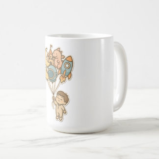 Süße Träume Fantasy Ballons – Hübsche Kinderillust Kaffeetasse