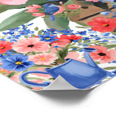 Süße Träume Florale Schlafende Füchsin & Name des Poster (Ecke)
