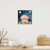 Süße Träume Floraler Bär & Mäuse Poster (Küche)
