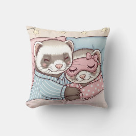 Süße Träume Frettchen-Paar Süße Pyjamas  Kissen