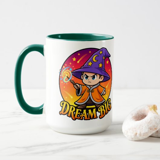 Süße Träume große Zauberer Kaffeetasse (Mit Donut)