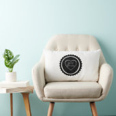 Süße Träume Herz Emblem Monochrom Lendenkissen (Stuhl )