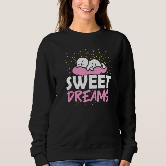 Süße Träume Katze Sweatshirt (Vorderseite)