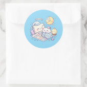 Süße Träume Kawaii Mini-Aufkleberbogen Runder Aufkleber (Tasche)