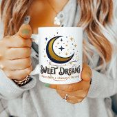 Süße Träume Mondlicht Warme Milch Nachtroutine Kaffeetasse