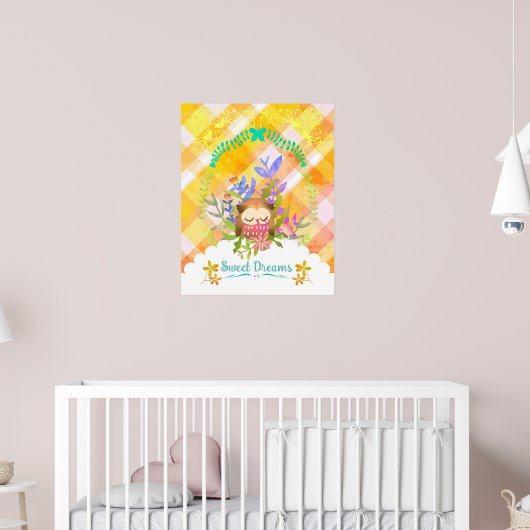 Süße Träume Owl. Poster (Kinderzimmer 2)