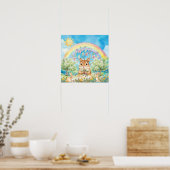 Süße Träume Regenbogen Eichhörnchen & Hasen Kinder Poster (Küche)