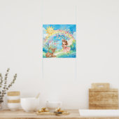 Süße Träume Regenbogen-Fee & Hirsch-Kinderzimmer Poster (Küche)