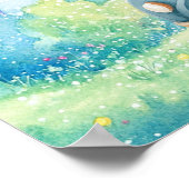 Süße Träume Regenbogen-Teddybär-Kinderzimmer Poster (Ecke)