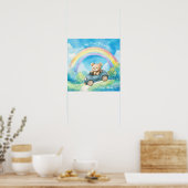 Süße Träume Regenbogen-Teddybär-Kinderzimmer Poster (Küche)