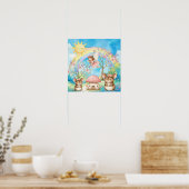 Süße Träume Regenbogenfee & Mäuse Kinderzimmer Poster (Küche)