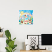 Süße Träume Regenbogenfee & Mäuse Kinderzimmer Poster (Heimbüro)