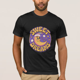 Süße Träume Retro Mond T-Shirt