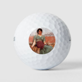 Süße Träume (schöne römische Frau auf der Tigerhau Golfball