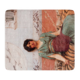 Süße Träume (schöne römische Frau auf der Tigerhau Schneidebrett