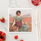 Süße Träume (schöne römische Frau auf der Tigerhau Serviette (Beispiel)